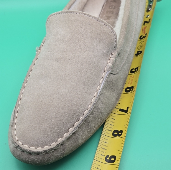 M Gemi The Felize Suede Flat Loafers Shearling Lined Women's 8 US Made In Italy - Picture 5 of 5